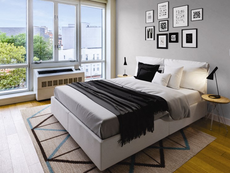 Bedroom With Expansive Windows at 568 Union, Brooklyn, New York
